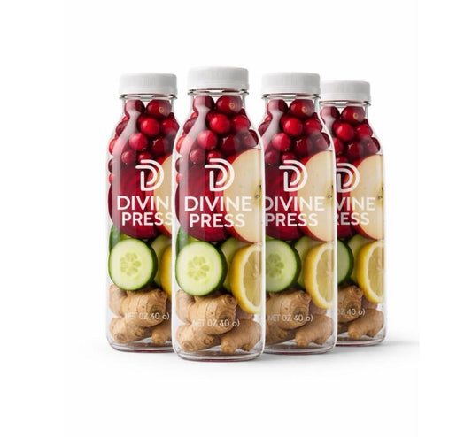 5 A.M Rise & Press Bundle- 4 Cold Pressed Beet Cranberry, Cucumber Lemon Ginger Juice (16oz)